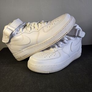 Nike Air Force 1 Mid '07 White 315123-111 Athletic High-Top Sneakers Men Size 11
